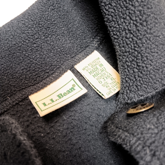 ❤️L.L. BEAN VINTAGE WOMEN'S SIZE XL BLUE FULL FRONT METAL BUTTON FLEECE JA… - Picture 2 of 4